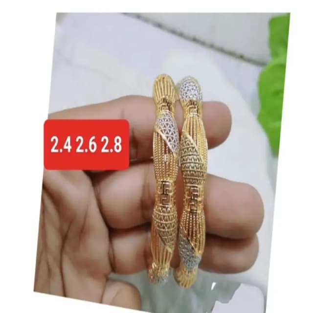 Two tone Bangles pair